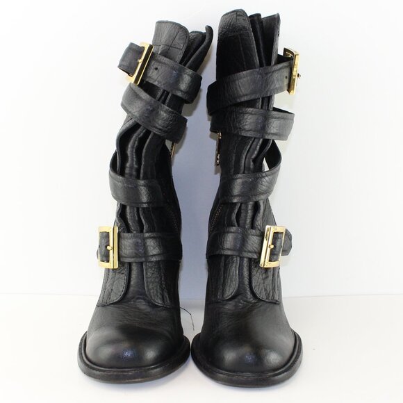 Tory Burch Jaden Buckle Leather Heeled Boots (US 6.5/EU 37) - Picture 6 of 12